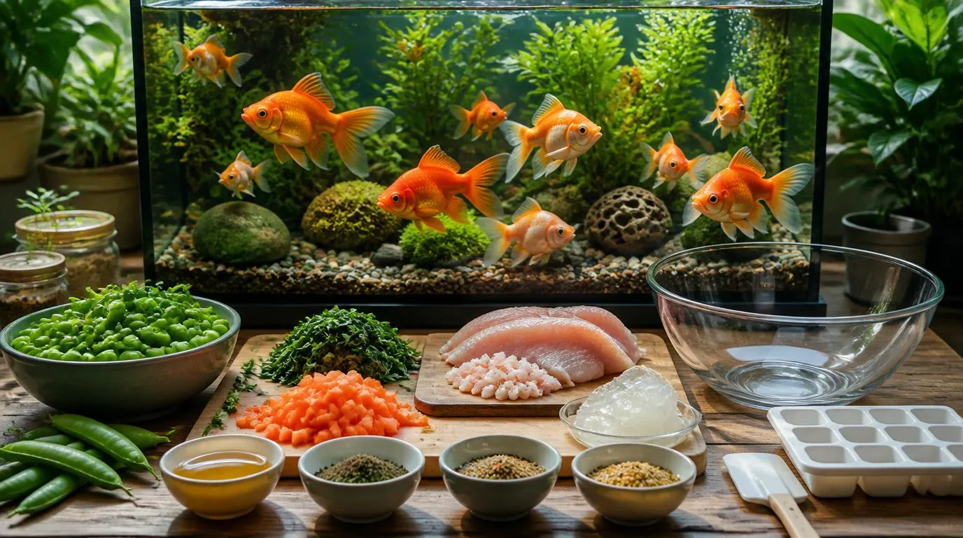 Homemade goldfish food